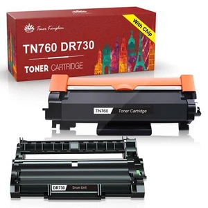 TN-760 Toner DR730 Drum for Brother DCP-L2550DW HL-L2350DW L2370DW printer lot - Picture 1 of 20