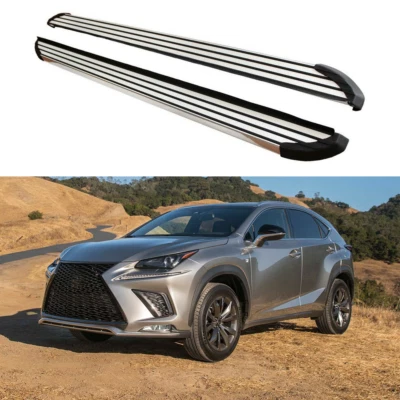 2 PIEZAS estriberas peldaños laterales para Lexus NX NX200 NX300h 2015-2021 pedales fijos Foto 1 de 4