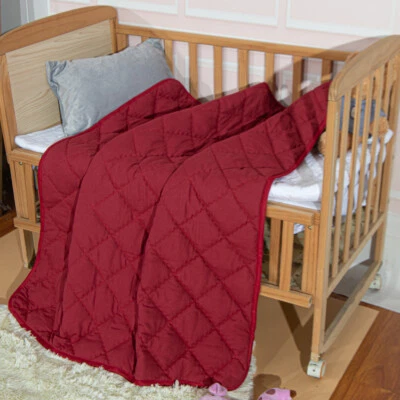 Brushed Microfiber Toddler Quilted Comforter Machine Washable Nice Rich Colors - Image 1 of 4