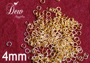 100x 4mm Gold Jump Rings connectors high quality small jumprings - Picture 1 of 1