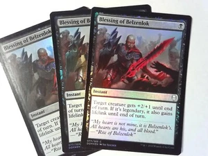 3x Foil Blessing of Belzenlok Dominaria - Magic the Gathering Mtg - Black - Picture 1 of 1