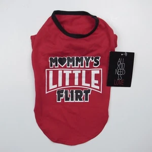 Dog Tee Mommy's Little Flirt Pet Shirt Red Size S - Picture 1 of 5
