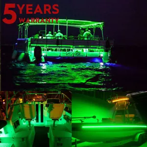 Luz de pesca nocturna sobre el agua 15000 lúmenes LED verde barco tira brillante - Imagen 1 de 17