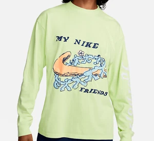 Nike Herren Max90 Langarm Baumwolle Tee Shirt Tshirt DZ3080 383 Limette Größen S-XXL - Bild 1 von 10