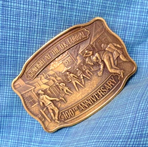 Gunfight At The OK Corral Belt Buckle 100 Yr Commemorative Vtg 80s THPM  .QRT322 - Picture 1 of 9