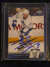 2010-11 UPPER DECK DION PHANEUF AUTO 100% AUTHENTIC ON CARD IN PERSON