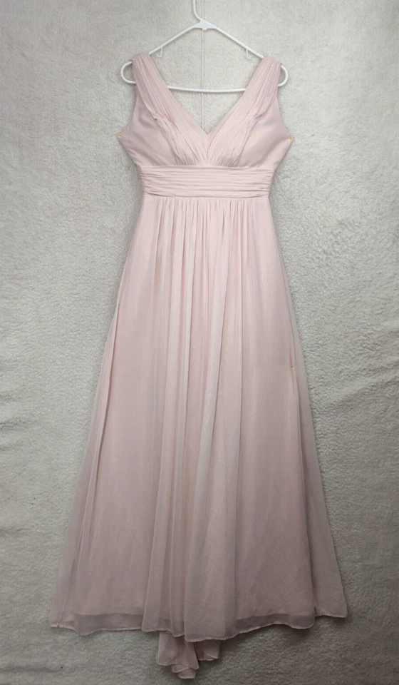 Vestido Mujer Colección Dessy 2 Rosa 100% Poliéster Sin Mangas Volantes Maxi Ajuste Foto 1 de 4