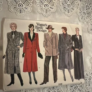 Abrigo de pecho doble y seno individual Vogue 1220 talla 14 - Imagen 1 de 5