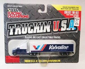 Racing Champions Truckin USA 1/144 scale diecast Truck Cab w/ VALVOLINE Trailer