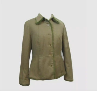 Abrigo W By Worth mezcla lana verde 6 Foto 1 de 4