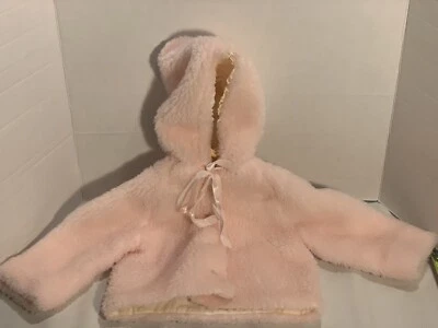 Abrigo vintage años 60 niño pequeño 3T a 5T con capucha ribete de encaje por Little One Foto 1 de 4