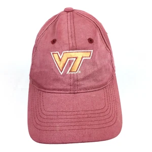 Gorra Virginia Tech VT Hookie Granate Desvanecimiento Envejecido Béisbol Papá Correa Trasera - Imagen 1 de 8