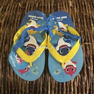 Новый с Ярлыками Baby акула шлепанцы сандалии обувь ребенка ясельного возраста размер L (9/10) задний ремень (b4) - Изображение 1 из 3