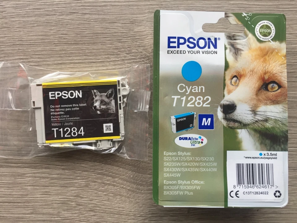 EPSON cartouche renard  T1282 et T1284 CARTOUCHES ENCRE " Renard " - Photo 1/1