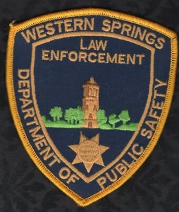 Western Springs Illinois Dept. Public Safety Law Enforcement Shoulder Patch - Picture 1 of 2