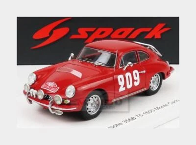 1:43 SPARK Porsche 356B T5 1600 #209 Rally Montecarlo 1962 Dooijes S6142 - Photo 1/2
