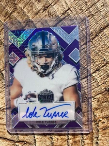 Cole Turner 2022 Leaf Metal Draft RC Auto #'d 5/10 Purple Commanders Nevada - Picture 1 of 2