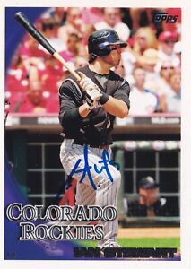 Ian Stewart Signed 2010 Topps Rockies Baseball Card #238 Cubs Angels Autograph