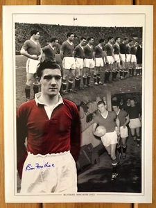 Bill Foulkes Manchester United Hand Signed 16x12 Photo. Legend. - Picture 1 of 1
