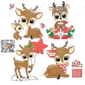 Christmas Deer Sika Deer Baby Metal Cutting Dies Scrapbooking Card Making Craft - Picture 1 of 18