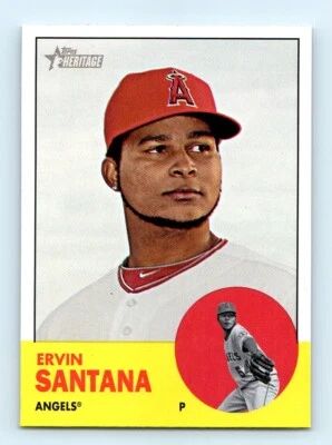 2012 Topps Heritage Ervin Santana Los Angeles Angels #322 - Image 1 of 2