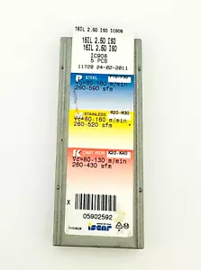 Insertos roscados de carburo ISCAR 16IL 2.50 ISO IC908 ORIGINALES NUEVOS 3 piezas. - Imagen 1 de 2