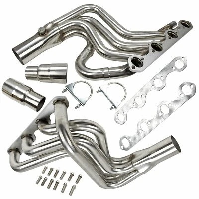 Fit Ford F150 F250 Bronco 5.8L V8 Stainless Steel Polished Exhaust Header 87-96 - Изображение 1 из 4