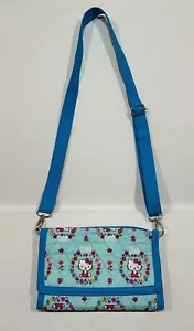 Custom Quilted Hello Kitty Trifold Crossbody Purse Clutch Organizer Adj. Strap - Picture 1 of 14