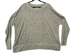 LUCKY BRAND Women Sweater Top Sz XXL Gray Casual Pullover Long Sleeve Soft 3-4 - Picture 1 of 10