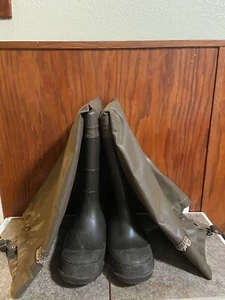 LaCrosse Duralite Waders Mens Size 7.5 Or 8?? Nylon Rubber Hunting Fishing - Picture 1 of 5