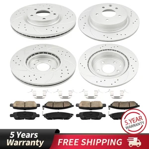 Rotores delanteros traseros perforados pastillas de freno para INFINITI EX35 EX37 G25 M35 Nissan 350Z - Imagen 1 de 16