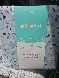 Pillowfort Microfiber Twin Sheet Set Blue CONFETTI 3 Piece New - Picture 1 of 2