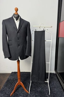 ETRO Hombre 2 Piezas 3 BTN Rayas Lujo Lana Traje IT50 US40 p2p 21,3 W36 L33 Foto 1 de 4