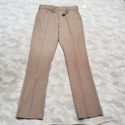 Pantalones Van Heusen Para Hombre 29x32 Marrón Calce Ajustado Bolsillos Sin Planchar Foto 1 de 4