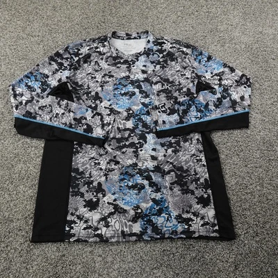 Camisa Huk Para Hombres M Gris Azul Negro Camuflada Manga Larga Rendimiento Pesca Rashguard Foto 1 de 4
