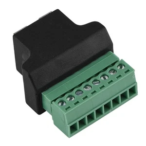 DVR Ethernet Connector RJ45 Female Jack To 8 Pin Screw Terminal Connector DB - Photo 1/7