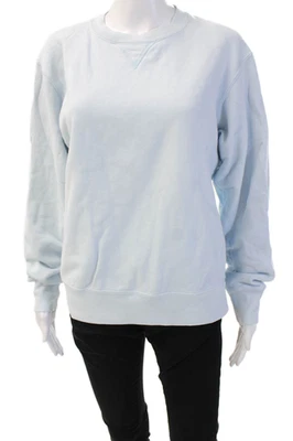 Uniqlo Unisex Pullover Sweatshirt Light Blue 100% Cotton Crew Neck Size S - Image 1 of 4