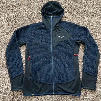 Salewa Ortles 2 Polartec Highloft Full Zip Hooded Fleece Blue Men's Size Small - Image 1 of 4