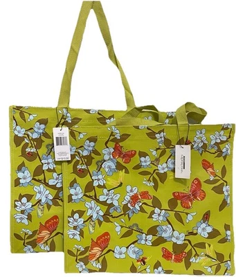 Juego de 2 bolsos Vera Bradley grandes de mercado nuevos con etiquetas en amarillo zumbido de verano 17 x 15 x 8" Foto 1 de 4