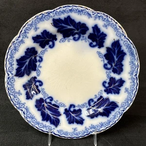Johnson Brothers Flow Blue NORMANDY Bread Plate 6 3/8 Inches #1 - Picture 1 of 6
