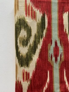 Lee Jofa Pardah Print Paprika Designer Fabric Remnant 24"x34" - Picture 1 of 4