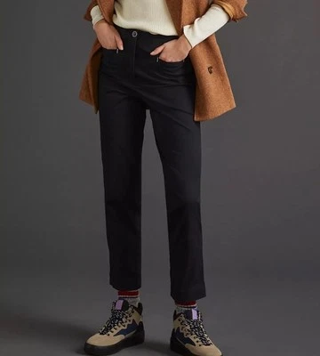 Anthropologie Maeve Cigarette Pants Black Women 10 High Rise Crop - Image 1 of 4