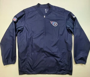 Tennessee Titans Nike Pullover Jacket Mens XL On-Field 1/4 Zip Blue Limited Use - Picture 1 of 9