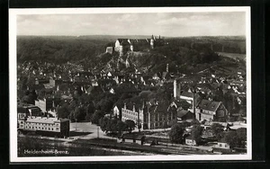 Heidenheim a. d. Brenz, Ortsansicht mit Bahnhof und Schloß, Ansichtskarte 1949  - Picture 1 of 2