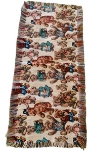 🧸 Oso de peluche vintage años 80-90 - tapiz tejido / corredor de mesa / colgante de pared - Imagen 1 de 9
