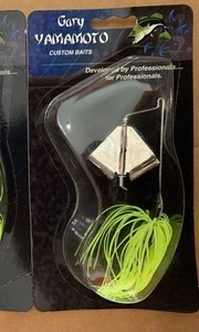 Gary Yamamoto Buzz Bait 1/4 oz argento e Chartreuse Premium Buzzbait raro - Foto 1 di 4