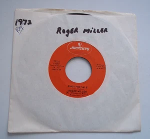 ROGER MILLER - Rings For Sale / Conversation - 45 RPM 7" Record 1972 MERCURY - Bild 1 von 6