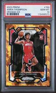 2023 Panini Prizm Orange Ice #150 Amen Thompson Rookie RC PSA 10 - Bild 1 von 2