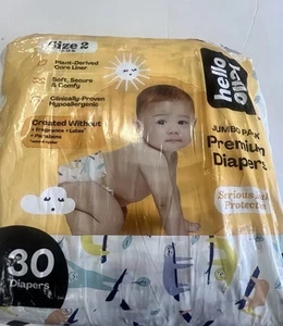 Pañales Hello Bello Premium Jumbo 30 ecológicos protección contra fugas suaves y seguros - Imagen 1 de 5