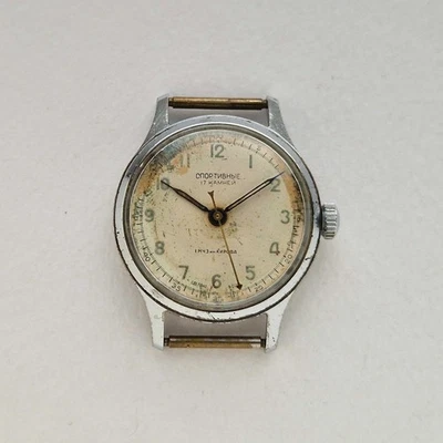 Reloj mecánico soviético vintage raro SPORTIVNIE. 1MChZ. reloj necesita atención Foto 1 de 4